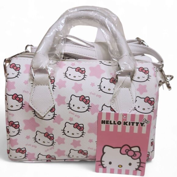 Hello Kitty Mini Purse Shoulder Bag – NWT, Sanrio, Zippered w/ Pink Satin - Picture 1 of 8